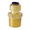 Apollo 1/4 in. (3/8 in. O.D.) Brass Push-To-Connect x 1/2 in. Male Pipe Thread Reducing Adapter FSBMA1412 - alternate 2